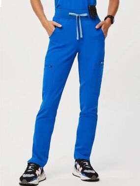 FIGS Royal Blue High Waisted Yola Skinny Scrub Pants - Small Petite